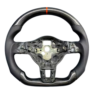 พวงมาลัยคาร์บอนไฟเบอร์สำหรับรถยนต์ Volkswagen Mk6 Golf 5 6 GtI Mk7 MK5 Golf 7 Passat CC GTD GTS <span class=keywords><strong>Jetta</strong></span> พวงมาลัยหุ้มหนัง - Product Image 1