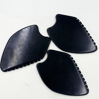 Planche de Gua Sha en Jade, Outil de Gua Sha Bien-être, Masseur Facial et Oculaire, Peigne Gua Sha Double Usage Corps et Cuir Chevelu Modèle 3698 YUEXIU