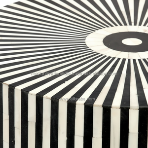 El estilo espera mesas de centro con incrustaciones de hueso únicas para una decoración elegante para el hogar - Product Image 1