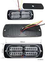 144 LED Surface Flush Mount Grille d'urgence Kit d'éclairage stroboscopique 12 LED X 4 PCs + 24 LED X 4 PCs Contrôle numérique État neuf