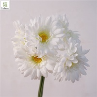 Buket Bunga Gerbera Daisy Buatan Berkualitas Tinggi 5 Tangkai Sentuhan Realistis untuk Dekorasi Pernikahan dan Rumah
