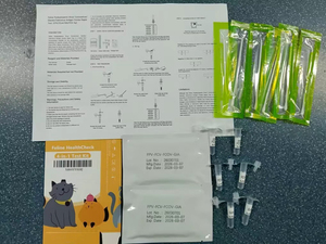Kit de prueba rápida de antígenos Althea Feline Health Check 4 en 1 (FPV, FCV, FCOV, GIA) para diagnóstico veterinario en gatos - Product Image 5