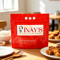 Sachet Doypack Personnalisé Brillant en PE de Qualité Alimentaire avec Fenêtre Transparente et Poignée, Emballage Refermable pour Chips, Pizza et Nouilles