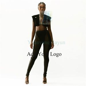 Versand Mesh Long Jumps uits Hose Schwarz One Piece Durchsichtige Jumps uit Frauen - Product Image 2