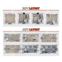 Maison modulaire extensible personnalisable, haute durabilité, structure galvanisée, conteneur préfabriqué de 20 pieds, maison habitable