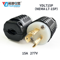 Enchufe de Extensión de Cobre/Nylon NEMA L715P 15A 277V para Conexión de Generador Eléctrico Industrial de Alta Potencia