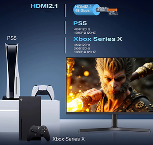 TCL 27-34 pouces 4K 185Hz, écran incurvé sans bordure, lumière respirante, taux de rafraîchissement élevé, ultra HD, support réglable, interface DP - Product Image 2