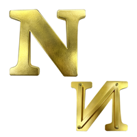 Boucle de ceinture personnalisée OEM en alliage de zinc plaqué or avec lettres 3D, initiale alphabétique en métal, logo personnalisé pour homme, accessoire de mode