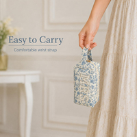 Grande trousse de maquillage florale en coton pour femme, cadeau pour demoiselle d'honneur, pochette pour fiançailles, cadeau de douche nuptiale pour mariage