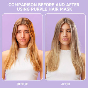 プライベートラベル紫ケラチンヘアマスク脱皮スージングクリームコンディショナー脆いドライダメージヘア用 - Product Image 6