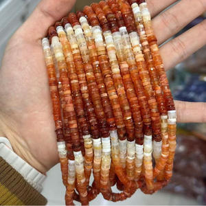 خيوط الخرز الفواصل بيروفان الناري من أحجار كريمة رونديل ، خيوط الخرز لصنع المجوهرات - Product Image 3