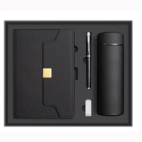 Set de cahiers A5 personnalisés de luxe Journal d'affaires rigide en PU avec stylo tasse thermos pour la promotion de l'obtention du diplôme ou l'offre de cadeaux