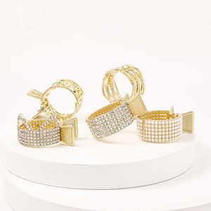 KUACHI vente en gros <span class=keywords><strong>de</strong></span> nouvelle pince à cheveux en métal dorée pince à cheveux <span class=keywords><strong>queue</strong></span> <span class=keywords><strong>de</strong></span> <span class=keywords><strong>cheval</strong></span> brillante strass perle griffes <span class=keywords><strong>de</strong></span> cheveux en métal pour les femmes - Product Image 5