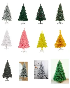 120-400cm floqué artificiel extérieur rose arbre de noël PVC givré arbre de noël