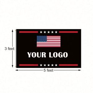 Drapeau américain 2024 personnalisé avec logo et couleur, imprimé en sérigraphie sur polyester durable pour l'extérieur, 3x5 pieds - Product Image 5