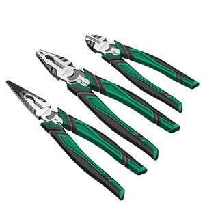 Poleen 11023 Eccentric Pliers Serrated Jaw Industrial Grade Chrome Vanadium Steel Pointed Nose For Electrician Use - Product Image 2