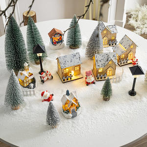 Lampe <span class=keywords><strong>de</strong></span> décoration <span class=keywords><strong>de</strong></span> table <span class=keywords><strong>de</strong></span> Noël, décoration <span class=keywords><strong>de</strong></span> Noël, cadeau, lumière <span class=keywords><strong>de</strong></span> cabane en bois, lumière <span class=keywords><strong>de</strong></span> village en résine, <span class=keywords><strong>maison</strong></span> en bois lumineuse à LED - Product Image 2