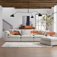 Canapé-lit modulaire en tissu de style européen avec un design moderne, éponge haute densité pour appartement, villa, école et salon