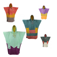 Peignoir à capuche à séchage rapide, serviette de bain, personnalisable, en microfibre super absorbante, pour la plage, la gym, la natation, le sport, tissé uni