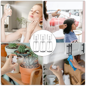 Thick Wall Pet Plastic Spray <b>Bottle</b> Fine Mist clear <b>pink</b> Blue Refillable Empty 30ml 60ml 80ml Travel <b>Bottle</b> Set - Product Image 4
