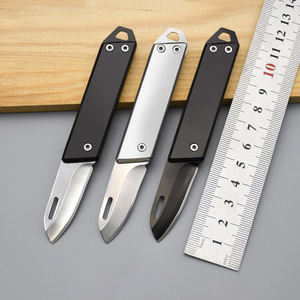 มีดพับแบบ Drop Point ใบมีดสแตนเลส ด้ามจับสแตนเลส มีดพกพา EDC อุปกรณ์กลางแจ้ง - Product Image 6
