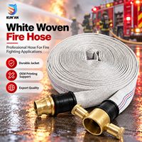 Tuyau d'incendie Kunan 38 à 65 mm 400 psi, simple ou double gaine, options polyester ou caoutchouc nitrile