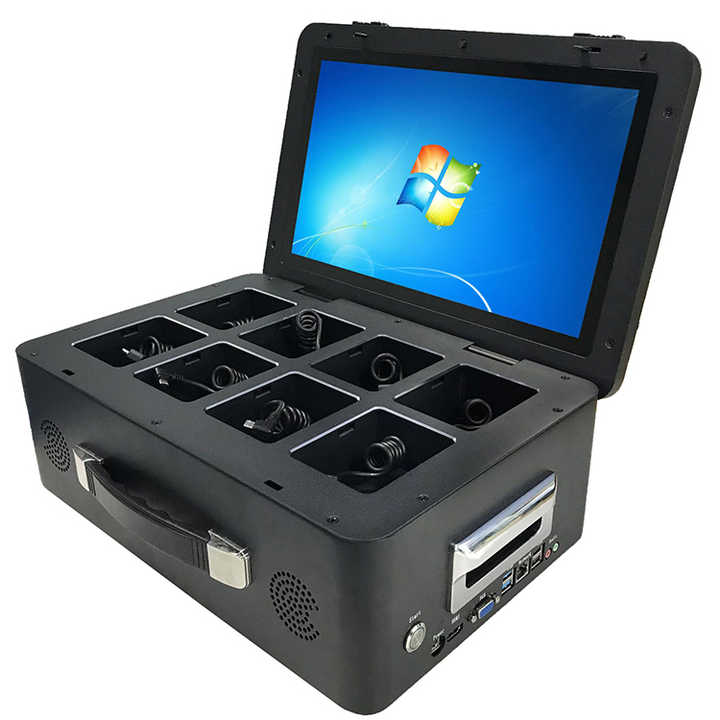 8-in-1 Body Camera Docking Station with Monitor Simultaneous Charging ...