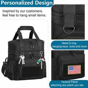 Double Deck <b>Insulated</b> <b>Lunch</b> <b>Box</b> Expandable Large <b>Lunch</b> Bag Leakproof Cooler Bag <b>Lunch</b> Pail for Men Women Adults Travel Daytrip - Product Image 2