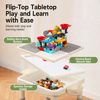 Table d'activités multifonction pour enfants avec hauteur réglable, pour dessin, jeu de sable et d'eau, blocs de construction, ensemble table et chaise pour enfants