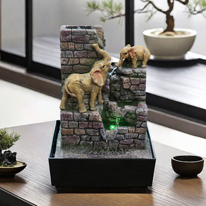 Fontana da tavolo a tema <span class=keywords><strong>elefante</strong></span> con luce a LED-ideale per gli amanti degli animali e gli appassionati di decorazioni per la casa - Product Image 2