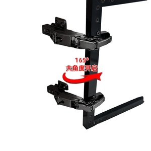 Hydraulic Corner Cabinet Aluminum Frame Glass Door Hinge Minimalist <b>Narrow</b>-Edge 165-Degree Wide-Angle Hinge Furniture Hinge - Product Image 1