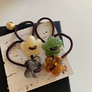 Coleteros Elásticos Personalizables de Acetato de Alta Elasticidad con Diseño de Oso para Mujer, Reutilizables, Estilo Europeo y Americano, con Lazo - Product Image 2