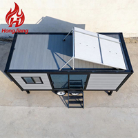 Maison conteneur en acier modulaire préfabriquée facilement déplaçable avec un design moderne, petite maison de vacances pour usage en villa