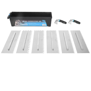 Truelle dentelée extra longue de 480 mm en acier inoxydable, couteau à plâtrer pour la pose de carreaux, truelle à dents allongées pour le plâtrage/la maçonnerie - Product Image 6