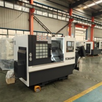 Tournage CNC TCK6340S Mini – Tour à banc incliné 2+2 axes avec services de fraisage et usinage, outil électrique, axe Y, mandrin à pinces, tour à frein