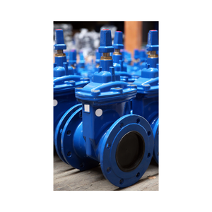 Vanne à opercule à bride en fonte industrielle de haute qualité pour les systèmes de conduites d'eau et d'eaux usées - Product Image 1