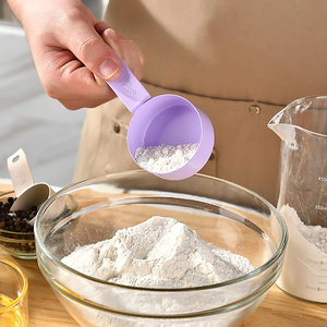 Juego de Tazas y Cucharas Medidoras de Acero Inoxidable Coloridas, Herramienta de Medición para Hornear, Cuchara Medidora de Cocina con Escala - Product Image 4