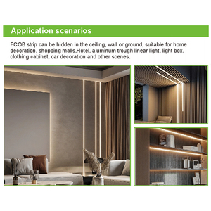 Mật độ cao 12V 24V <span class=keywords><strong>COB</strong></span> <span class=keywords><strong>LED</strong></span> Strip ánh sáng CRI 90 400LED/M IP20 4mm chiều rộng PCB siêu hẹp linh hoạt cuttable - Product Image 4