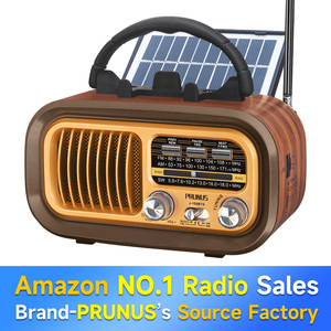 Radio Portátil AM <span class=keywords><strong>FM</strong></span> SW con Altavoz Inalámbrico, el Mejor Sonido, Recargable Solar/Batería USB, TWS/TF/USB, Radios Retro Vintage - Product Image 1