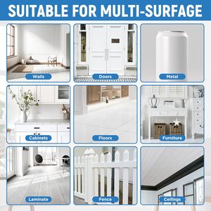 Pintura de Retoque de Secado Rápido, Blanca, Multiusos, a Base de Agua, Ultra Bajo VOC, Resistente a los Arañazos, para Reparar Paredes, Muebles y Gabinetes - Product Image 3
