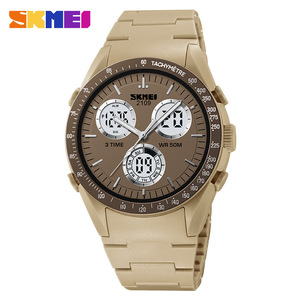 Skmei 2109 Dual Movement Sports Watch Men Waterproof Digital Analog Tachymeter 46mm Tpu Strap Outdoor Multifunctional Watch - Product Image 4