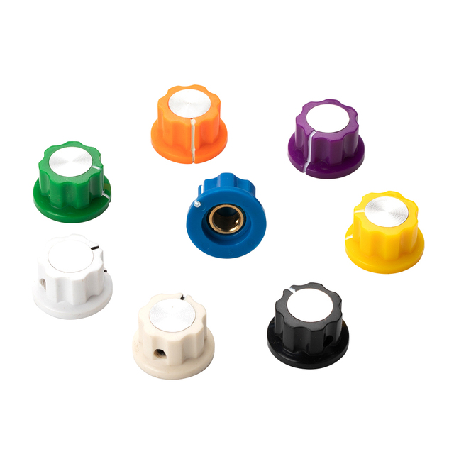6.35MM Shaft Hole Plastic Guitar Knobs Set Boss Style Volume Control Potentiometer Knob Screw Effects Electronic Accessories