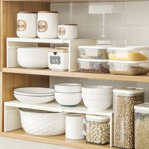 Extendable <b>Kitchen</b> <b>Storage</b> <b>Rack</b> Rectangle Plastic Multifunctional Standing Type For Spice Cabinet Organizers - Product Image 1