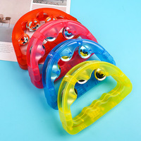 Led Light up Musical Wedding Tambourine Led Rattle 7 Colors Handheld Percussion Instrument Nightclub Supplies for Party Gifts