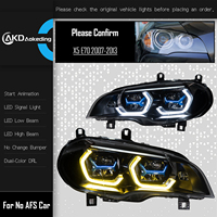 Feux avant de style automobile pour BMW X5 E70 2007-2013, phares LED, mise à niveau, nouveau projecteur laser, éclairage avant, double feux de jour, clignotants