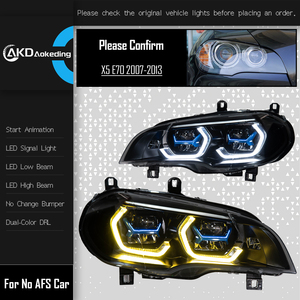 Faros Delanteros para BMW X5 E70 2007-2013, Estilo de Auto, Actualización LED, Lentes de Proyector Láser, Luz Delantera, Doble DRL, Señales de Giro - Product Image 5
