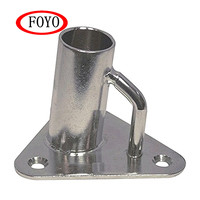 FOYO Meilleures ventes : Raccord de base triangulaire en acier inoxydable 304 pour tube de 1 pouce, 90/84 degrés, pour poteau de guidage et main courante de bateau marin
