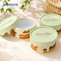 Boîte à gâteau ronde de luxe en carton avec couvercle à effet goutte, logo personnalisé imprimé, emballage en tube de papier pour pâtisserie haut de gamme