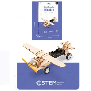 Rompecabezas de madera para niños, juguete educativo para aprendizaje temprano, avión, STEM
