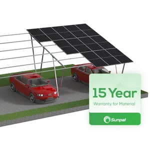 Su geçirmez çatı ile Sunpal GÜNEŞ PANELI Carport güneş panelleri alüminyum montaj sistemi